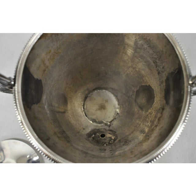 Antique English Regency Silver Plated Trophy Cup Urn Coffee Beverage Samovar For Sale - Image 10 of 18
