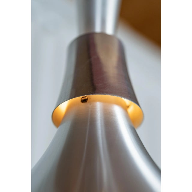 Pendant Lamp in Aluminum by Bent Nordsted for Lyskær Belysning, Denmark, 1970s For Sale - Image 3 of 4