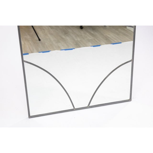 1970s Art Nouveau Style Stained Glass Wall Mounted Mirror 1973 Carver's Guild Flight For Sale - Image 5 of 7