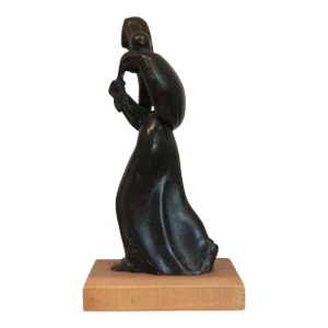 Early 20th Century Sculpture of Woman and Child