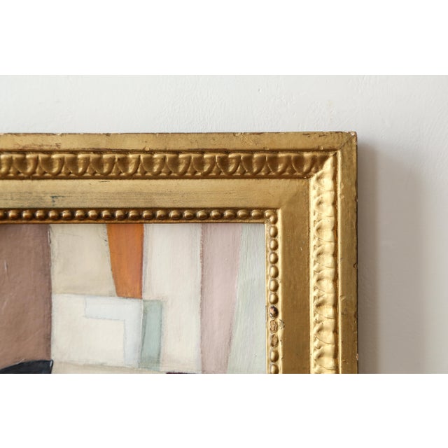Original Framed Abstract Painting in Antique Gold Frame For Sale - Image 11 of 15