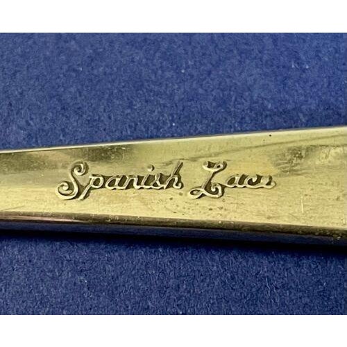 1960s Wallace 'Spanish Lace' Sterling Silver Seafood/Cocktail Fork 5 3/4" No Mono For Sale In New York - Image 6 of 6