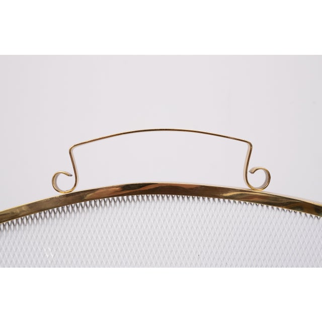 Gold Hollywood Regency Brass Fire Screen, France, 1970s For Sale - Image 8 of 11