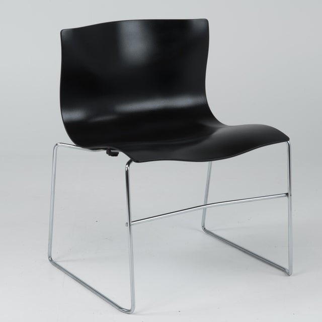 Knoll Handkerchief Chair Lella & Massimo Vignelli Black Stacking Chairish