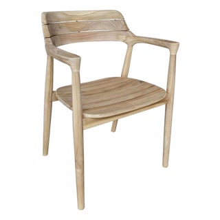 Dean Wooden Patio Dining Chair by Artesia For Sale