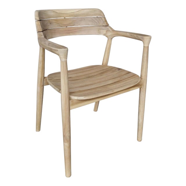Dean Wooden Patio Dining Chair by Artesia For Sale