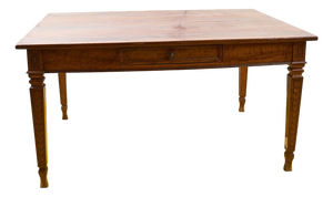 Wooden Table with Hand-Engraved Details