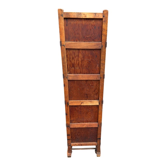 Early 20th Century Maine Shoe Factory Numbered Wood Rolling Cubbies / Industrial Shelving Cart For Sale - Image 16 of 18