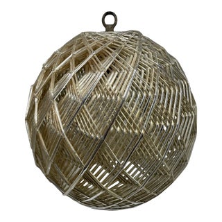 Vintage 1960s Resin Ball Hanging Lamp For Sale