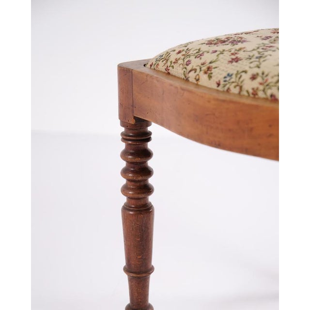Brown Late Empire Hall Chair in Mahogany and Floral Fabric, 19th Century For Sale - Image 8 of 11