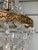 Late 20th Century Vintage Late 20th Century Single Socket Brass Chandelier With Crystal Drops For Sale - Image 5 of 13