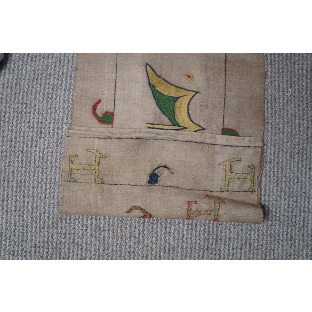 Mid 19th Century Figural Camel Bat Tent Decoration Wall Hanging Textile Tapestry For Sale - Image 10 of 10