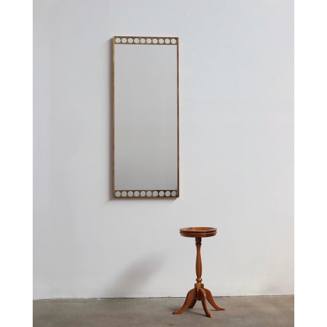 Mid-Century Modern 1960s Swedish Brass Mirror by Fröseke Ab Nybrofabriken For Sale - Image 3 of 7