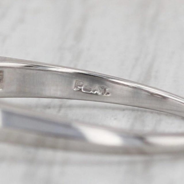 Platinum Vintage 1.08ctw Transitional Round Engagement Ring Platinum Size 7 For Sale - Image 8 of 8