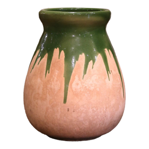 Mid 20th Century French Green Terracotta Olive Jar From Provence