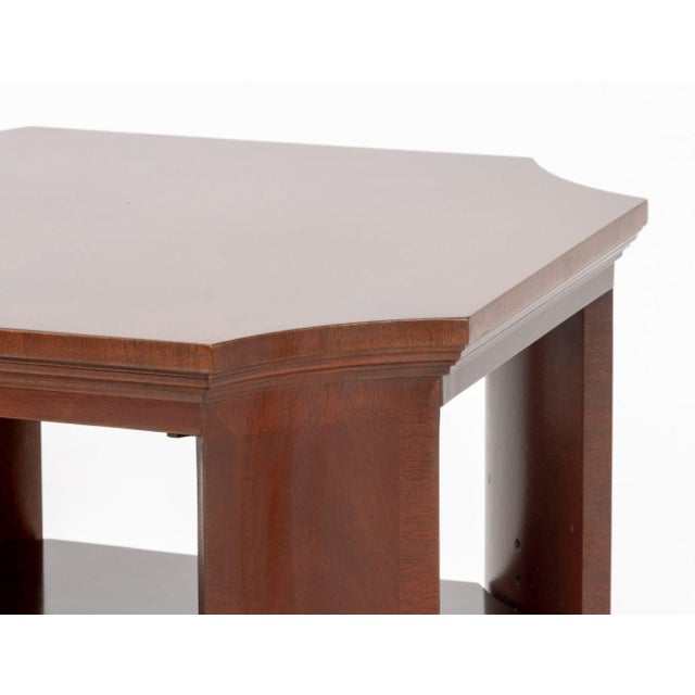Traditional Georgian Style Mahogany 2-Tier Side Table For Sale - Image 3 of 9