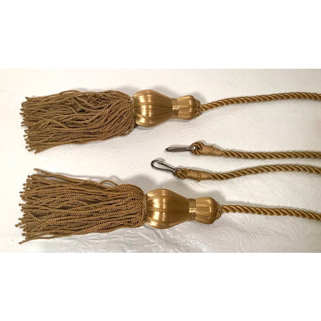 Vintage Mid Century Belgium Gold Tassel Tiebacks a Pair Chairish