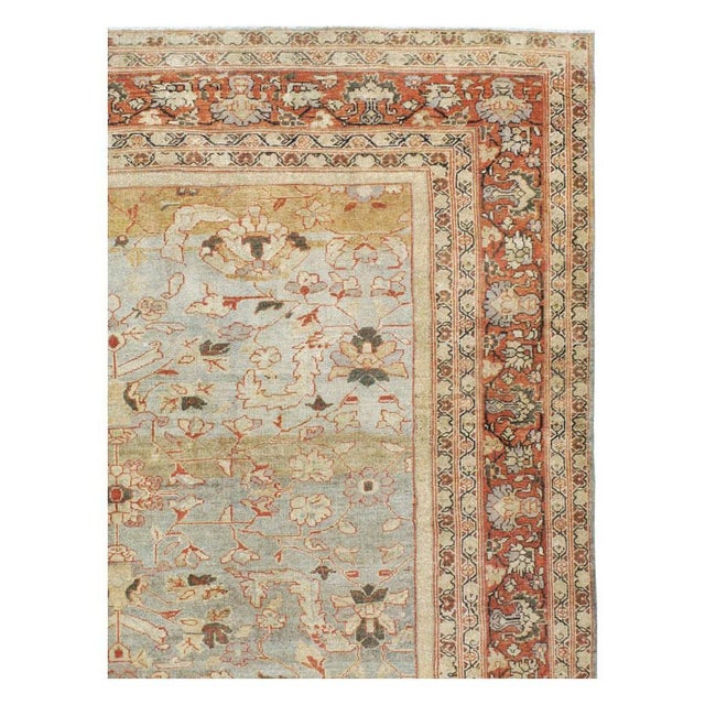 Victorian Galerie Shabab Collection Early 20th Century Persian Mahal Carpet For Sale - Image 3 of 10