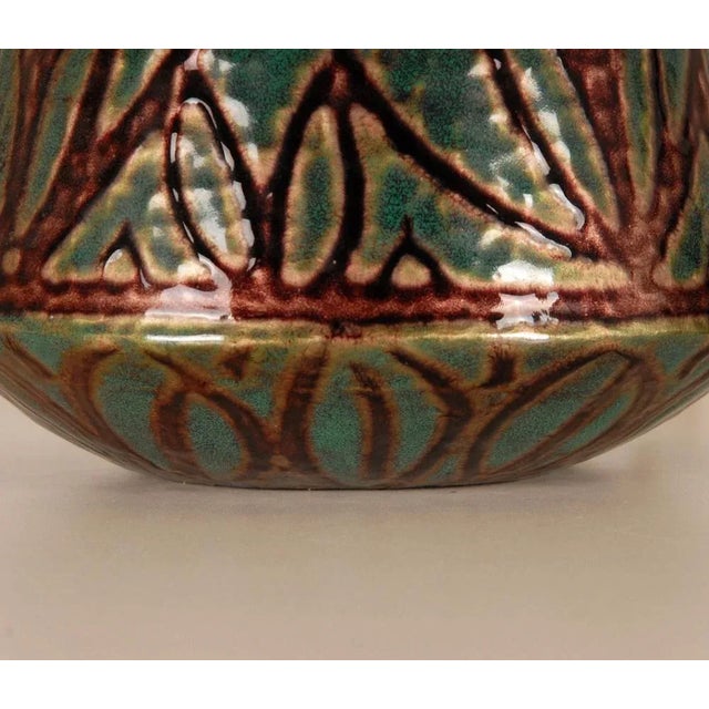 French Art Deco Geometric Table Lamps in Enamel on Copper by Camille Faure, 18th Century, Set of 2 For Sale - Image 12 of 13