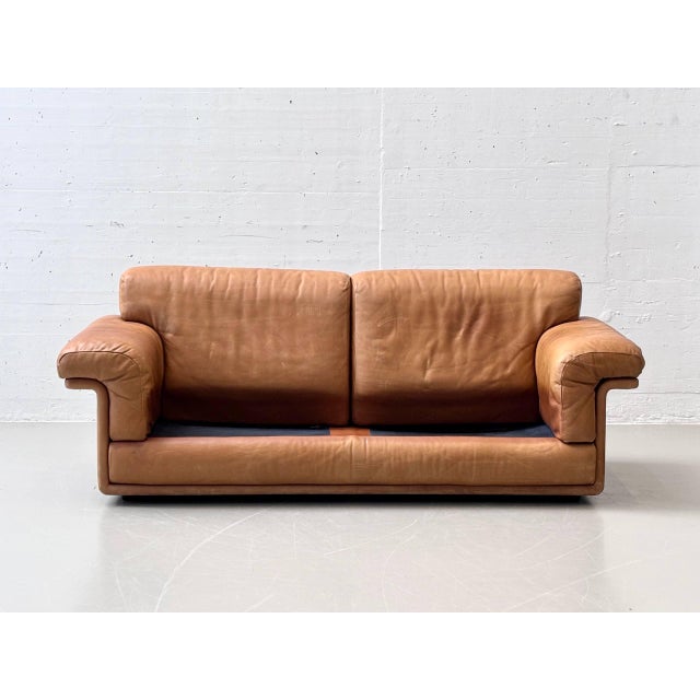 DS-44 Two-Seater Leather Sofa from de Sede, Switzerland, 1970s For Sale - Image 9 of 16