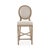 The Medallion Counter Stool from Zentique brings the iconic Louis XVI oval-back (medallion) silhouette to counter height...