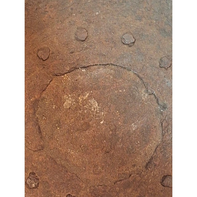 Antique 19th C Hand Forged Wrought Iron Well Bucket Riveted Strap Cauldron For Sale - Image 11 of 17