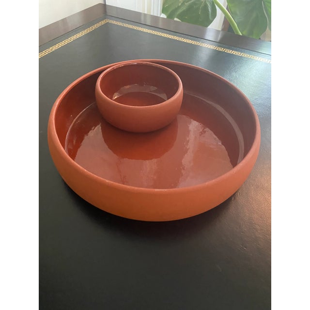 Super chic Terracotta chip and dip bowl Southwest style. Fabulous serving piece to go with garden room cactus culture and...