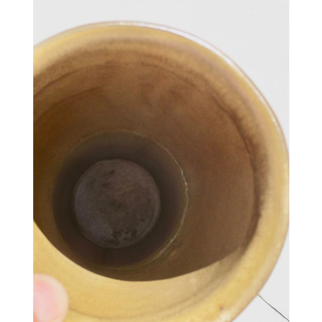 Large, Tall, Stoneware Cylinder Vase For Sale - Image 9 of 9