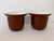 Set of 4 Vintage Hall Pottery Custard/Ramekin Cups – Model 470 in Brown & White Glaze For Sale - Image 9 of 9