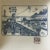 This vintage or antique porcelain transferware dish is decorated with Utagawa Hiroshige's "View of Akiba Mountain (Kite...