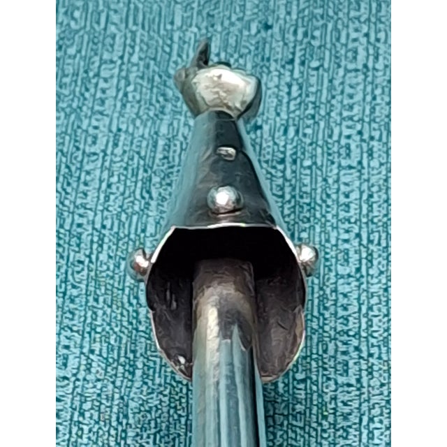 Religious Rare Museum Quality Antique Warsaw Russian Empire Silver Torah Pointer (Yad) With Integrated Besamim Spice Box For Sale - Image 3 of 18