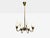 Mid-Century Modern 1950s Mid-Century Modern Fog & Mørup, Tulip Chandelier, Opal Glass, Brass For Sale - Image 3 of 12