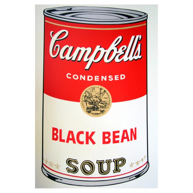 Sunday B. Morning after Andy Warhol, Campbell's Black Bean Soup, Silkscreen Print For Sale