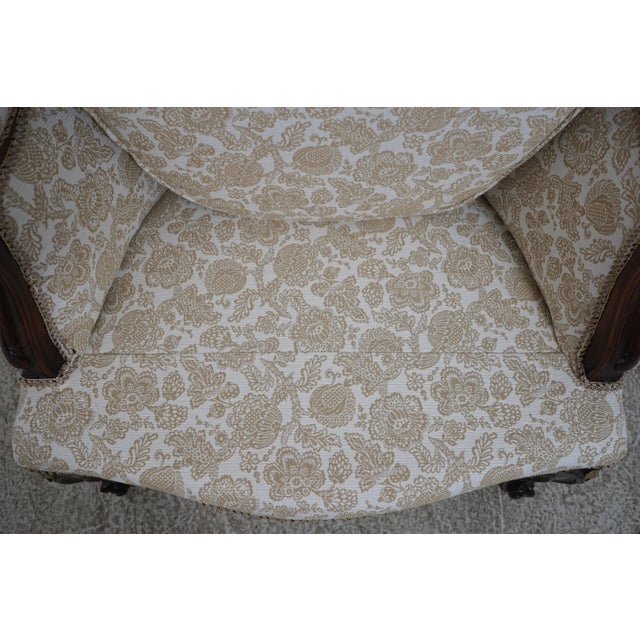 French Louis XV Newly Upholstered Living Room Chair For Sale - Image 10 of 12