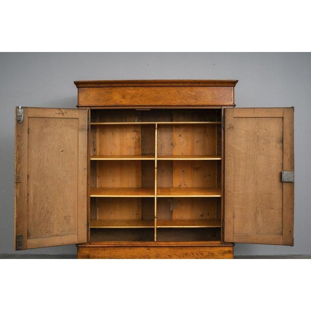 Early 19th Century Biedermeier Wardrobe in Oak For Sale - Image 9 of 18