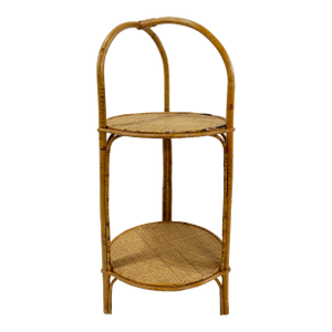 Scorched Bamboo Two Tier Serving Stand