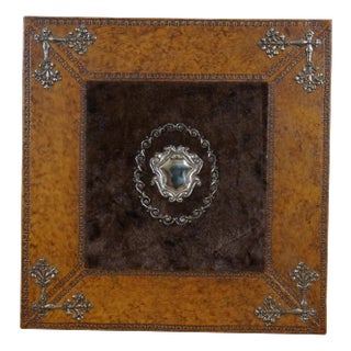Maitland-Smith Italian Baroque Tooled Leather Wedding Photo Album Scrap Book For Sale