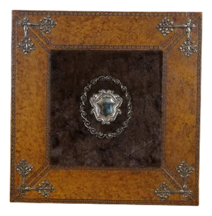 Maitland-Smith Italian Baroque Tooled Leather Wedding Photo Album Scrap Book