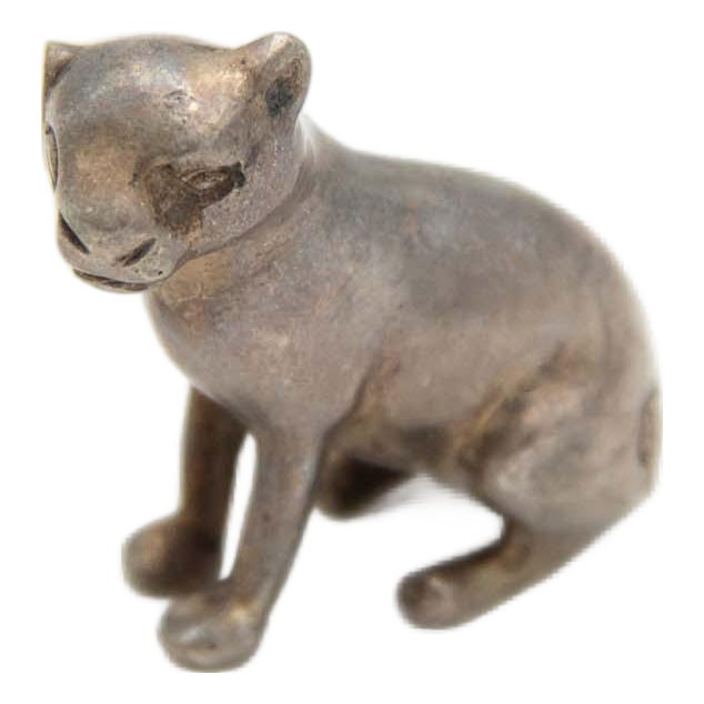 Silver Puma Miniature | Chairish