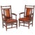 Set of 19th Century Victorian English Gothic Revival Walnut Armchairs For Sale