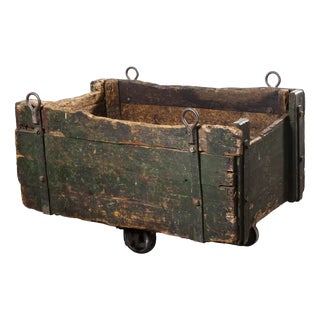 Industrial Box Trolley in Oak, 1890s For Sale
