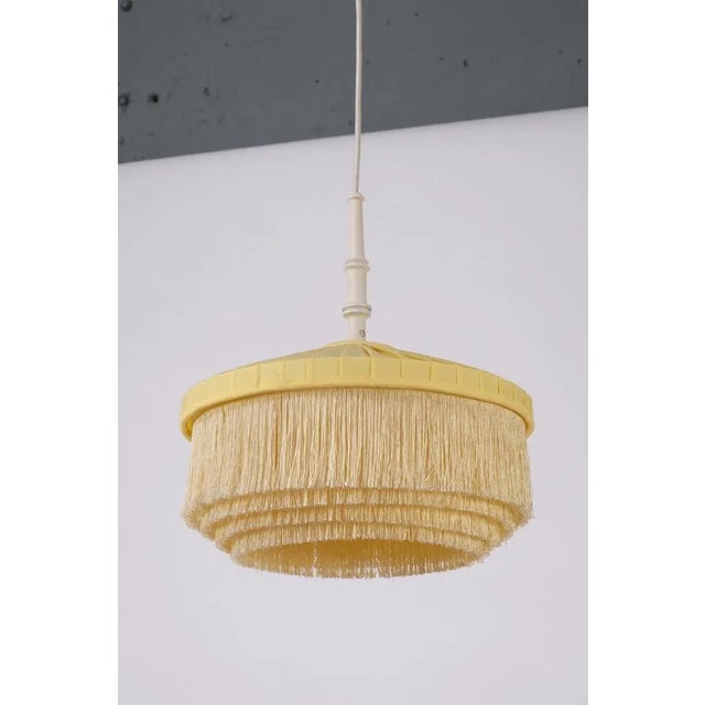 Rare model. Champagne colored fringes, produced by Hans-Agne Jakobsson, Markaryd, Sweden, 1960s. Signed. Excellent...