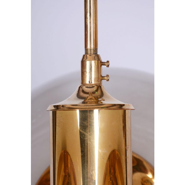 Mid-Century Chandelier in Brass and Glass by Kamenický Šenov, Czech, 1960s For Sale - Image 6 of 12