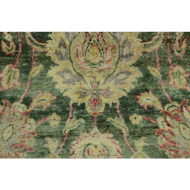 Rug & Kilim Contemporary Oushak Square Wool & Natural Silk Rug by Rug & Kilim, India For Sale - Image 4 of 7