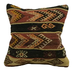Ethnic Turkish Handmade Red and Black Pillow Cover