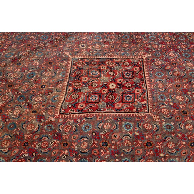 Red Allover Mahal Persian Wool Rug 10 X 12 For Sale - Image 10 of 11
