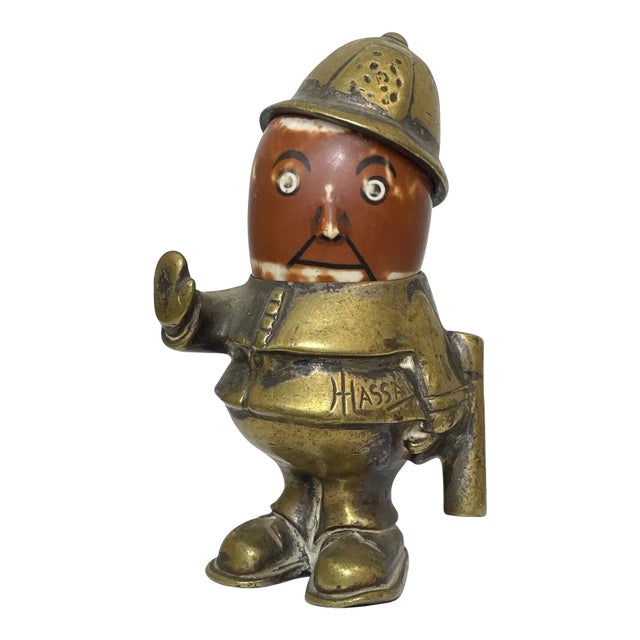 Antique Brass Radiator Mascot “Robert Policeman,” John Hassall, Signed & Numbered, England c.1920s For Sale