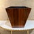 1970s MCM Walnut Wood Planter Box Jardiniere Waste Basket For Sale - Image 9 of 9