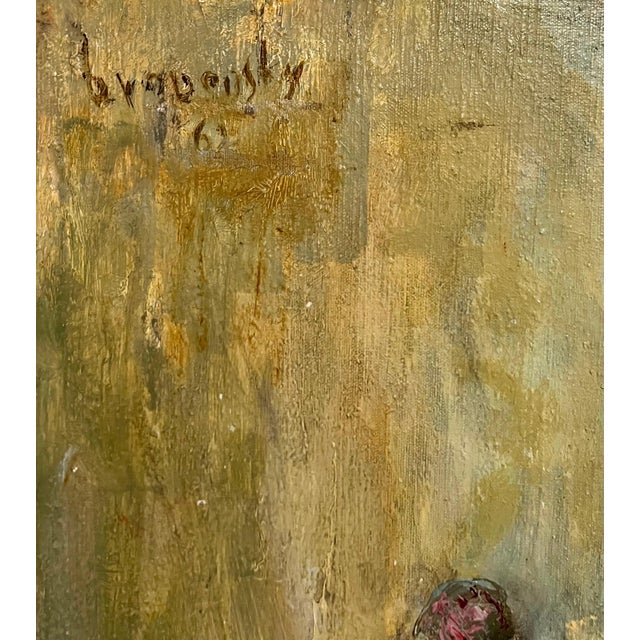 1960s Samuel Grodensky, Large Judaica Oil Painting Samuel Grodensky Hasidic Rabbi, Children in Jerusalem, 1962 For Sale - Image 5 of 10