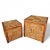 Wood Pair of Vintage Chinoiserie Split-Bamboo Woven Trunks/Chests With Brass Dragon/Phoenix Latches For Sale - Image 7 of 11